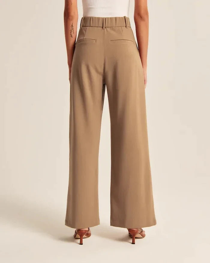 Brown Wide-Leg Trousers