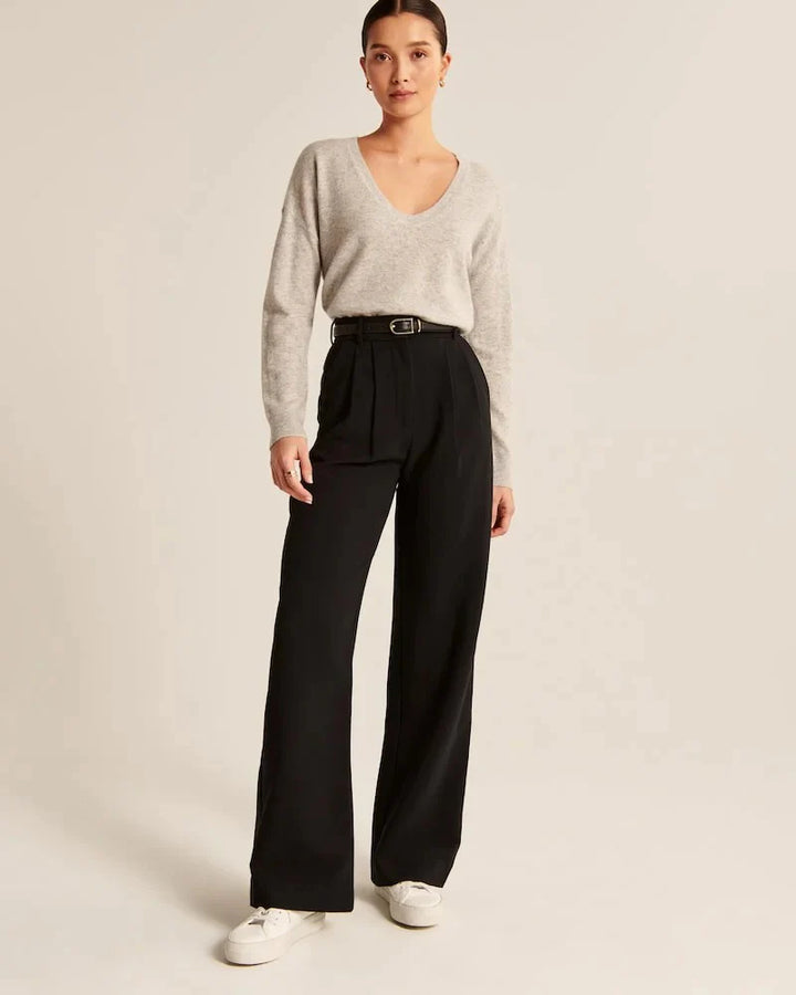 Black Wide-Leg Trousers