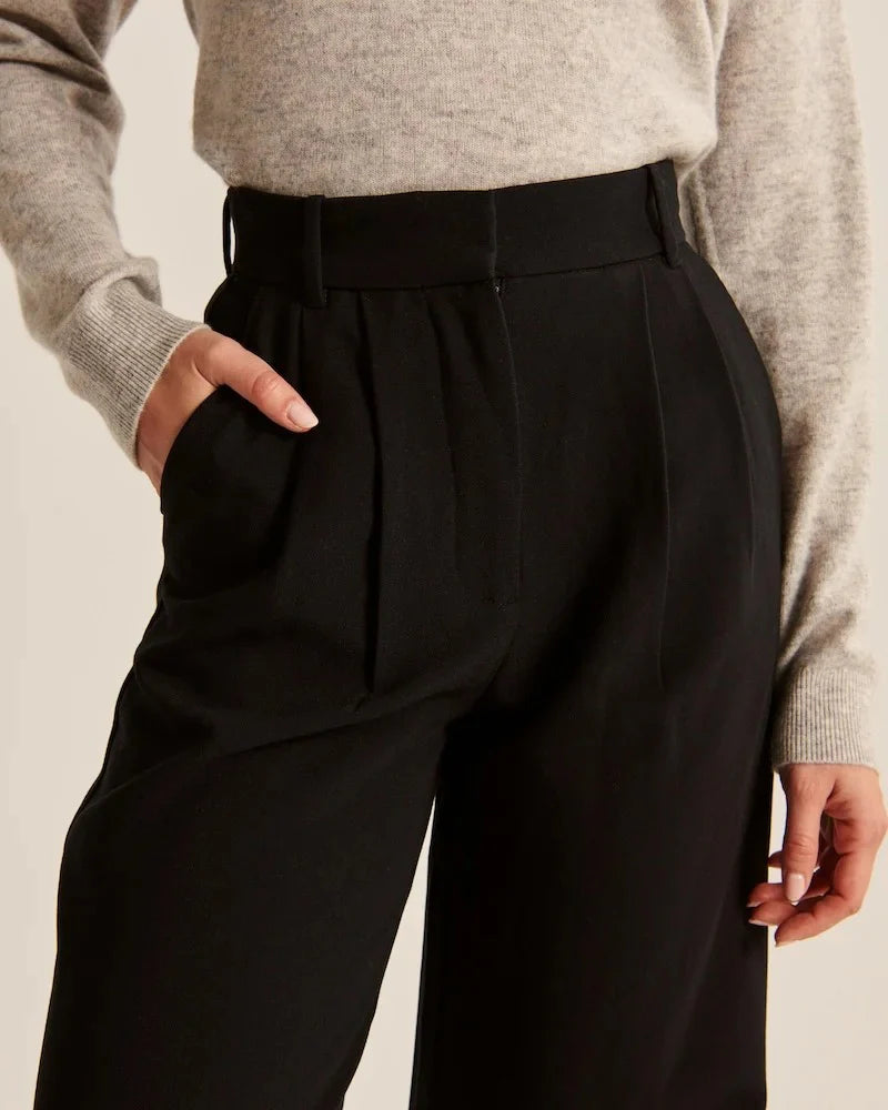 Black Wide-Leg Trousers